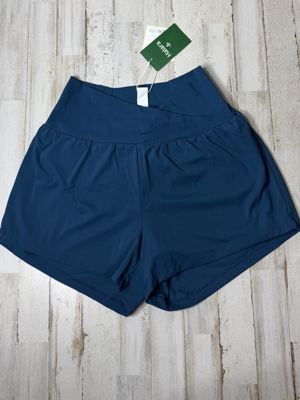 HALARA Women's High-Waist Athletic Shorts in Deep Teal
